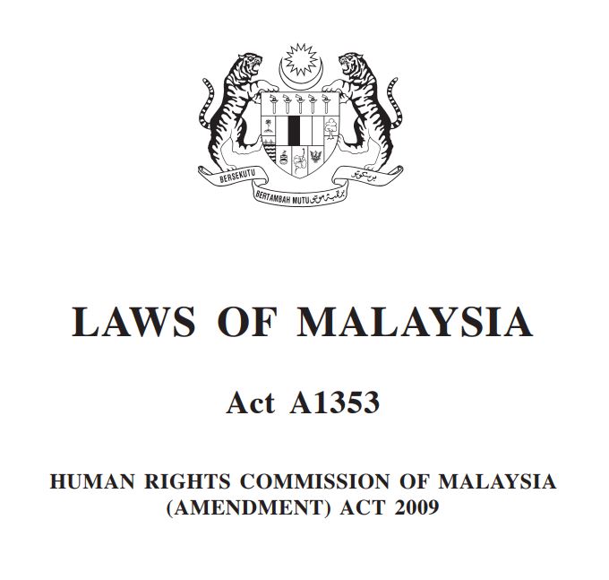 Pindaan Akta Suruhanjaya Hak Asasi Manusia 2009 (A1353)