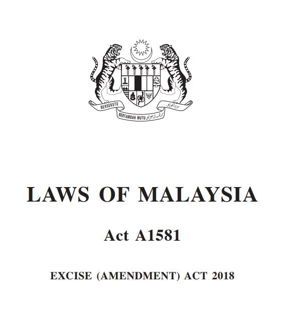 EXCISE ACT 1976 (PINDAAN TAHUN 2018) (A1581)